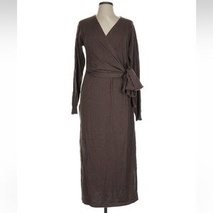 Modern Citizen Linden Brown Wrap Dress